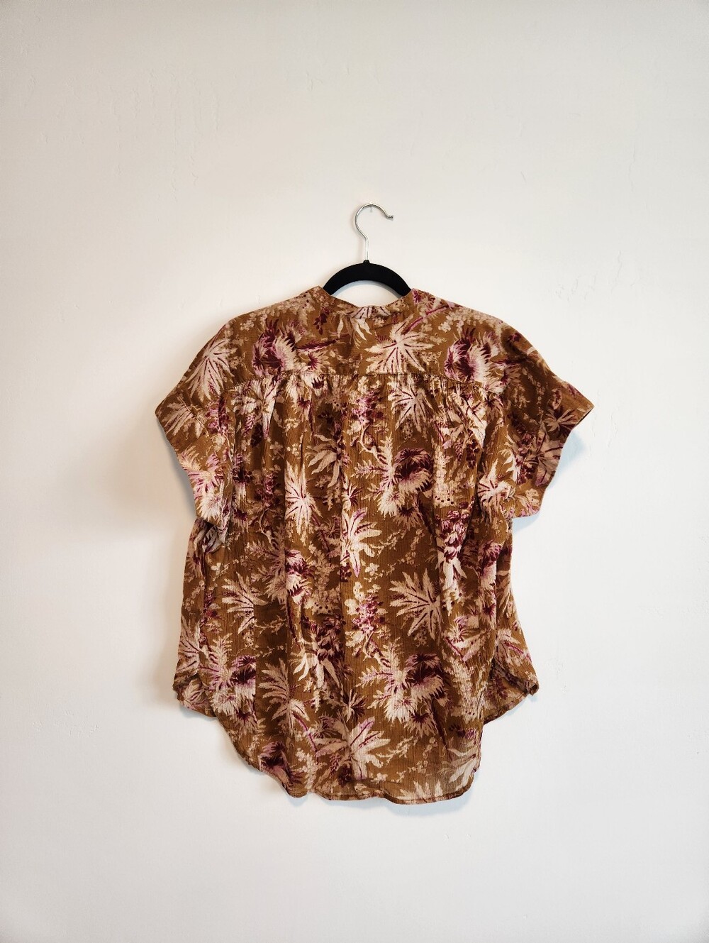 Pilcro Short Sleeve Batwing Buttoned Blouse Size XXS - Picture 4 of 7